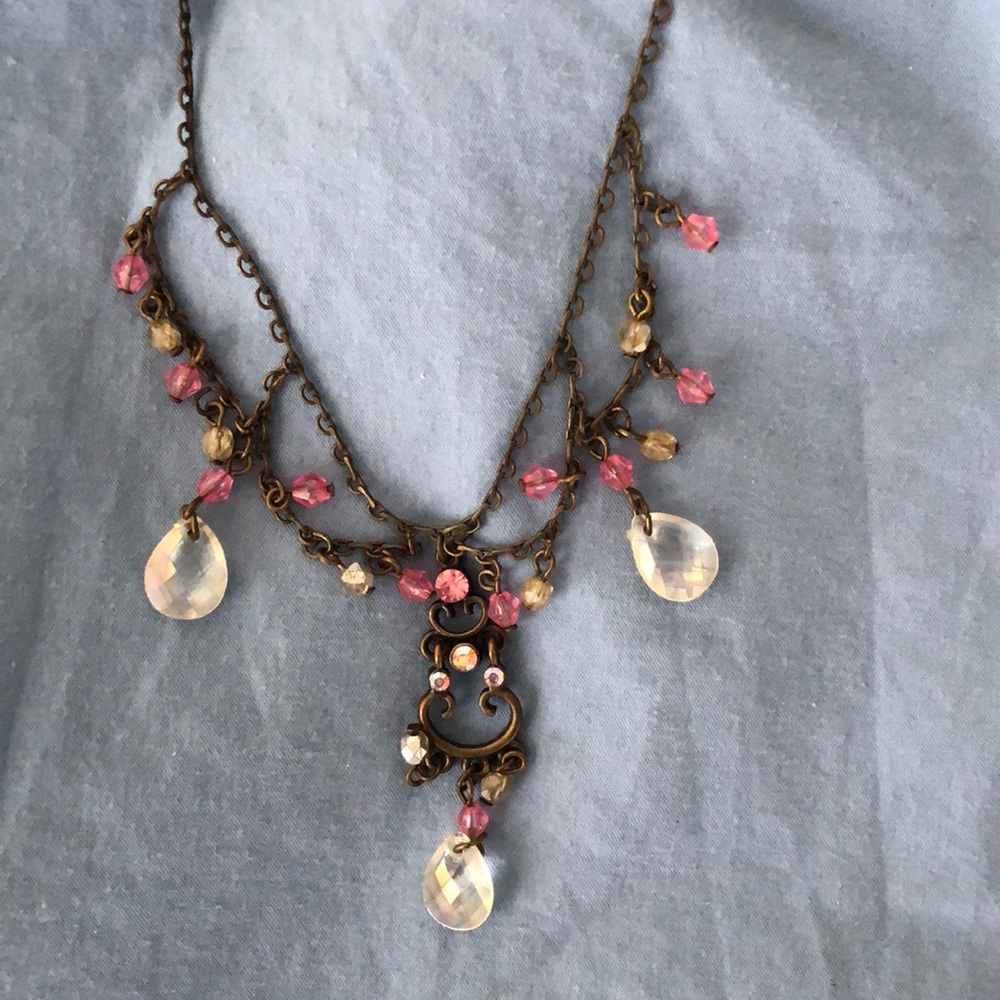 Gorgeous layered crystal necklace